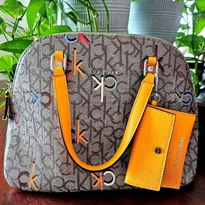 Calvin Klein Signature Multicolored Dome Satchel